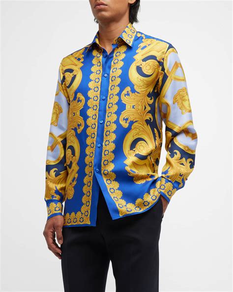 mens versace shirts cheap|versace fitted shirts for men.